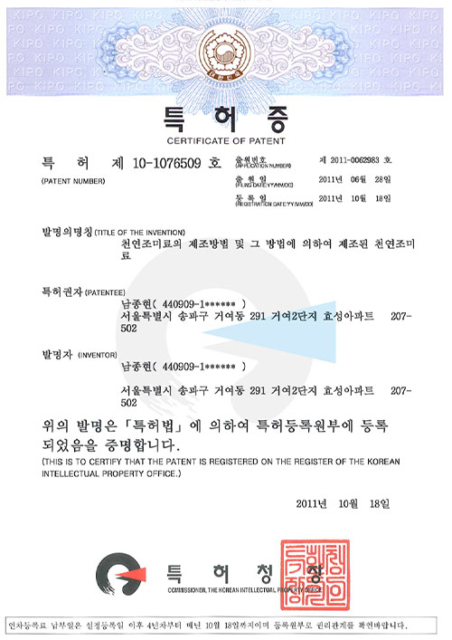 대표특허내역